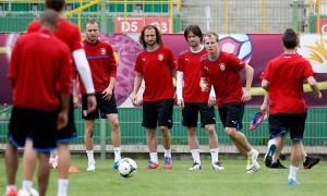 Czeska reprezentacja podczas ostatniego treningu przed meczem z Portugalią | fot. fotbal.cz